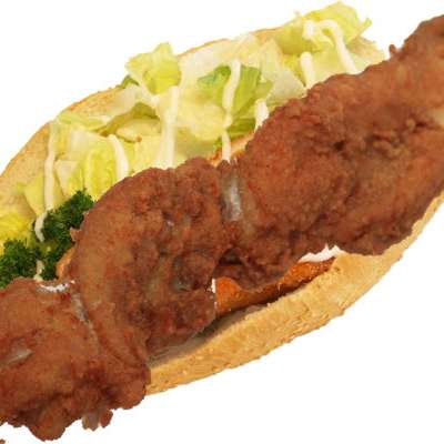 Skewer in a Fresh Bread Roll
