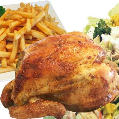 1 Chicken, Large Chips - Large Salad Pack