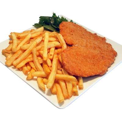 Chicken Schnitzel with Chips