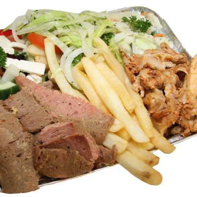HSP Kebab Meat & Chips - & Salad Pack