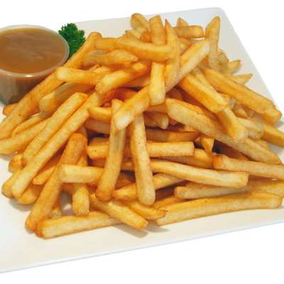 Uncle Sam's Seasoned Chips - with gravy on top
