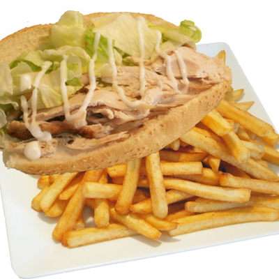 Charcoal Chicken Roll with Chips