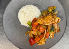 Cashew nut sauce with rice (Lunch)
