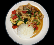 Chilli & Basil sauce with rice (Lunch)