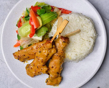 Satay chicken with rice (Lunch)