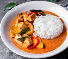 Red curry with rice (Lunch)
