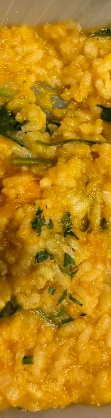 Pumpkin and Spinach Risotto vegan