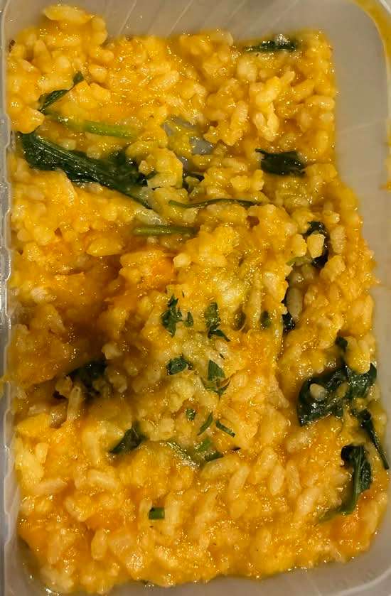 Pumpkin and Spinach Risotto vegan