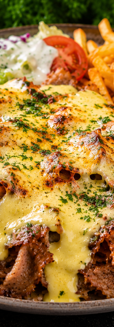 14 Drehspieß überbacken  Hollandaise oder Sauce Bernasi
